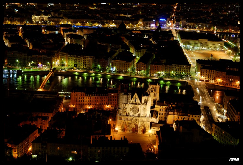 Cathédrale Saint Jean depuis Fourvière (Lyon France)