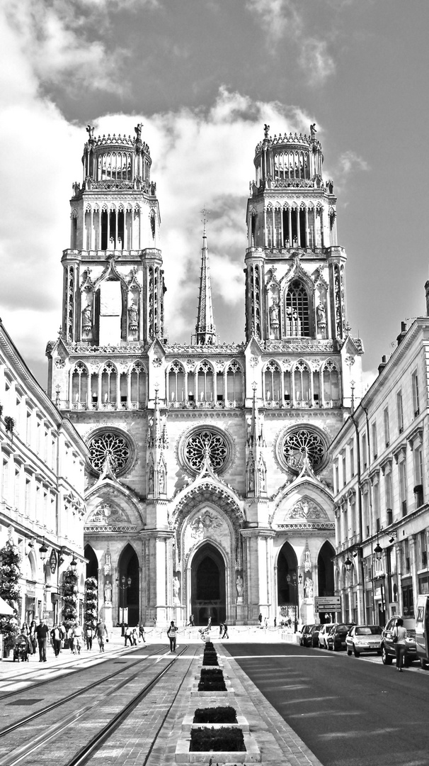 Cathédrale Sainte-Croix - Orléans (45) n&b