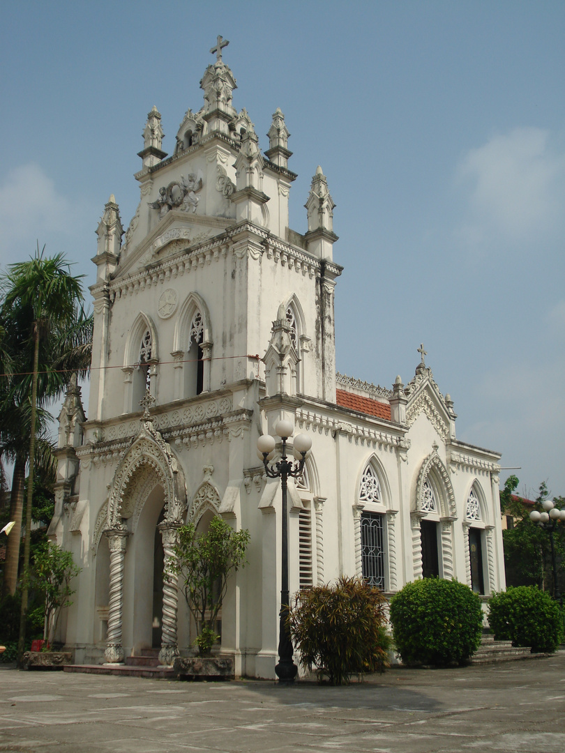 Catholic church was built by the French from the colonial period