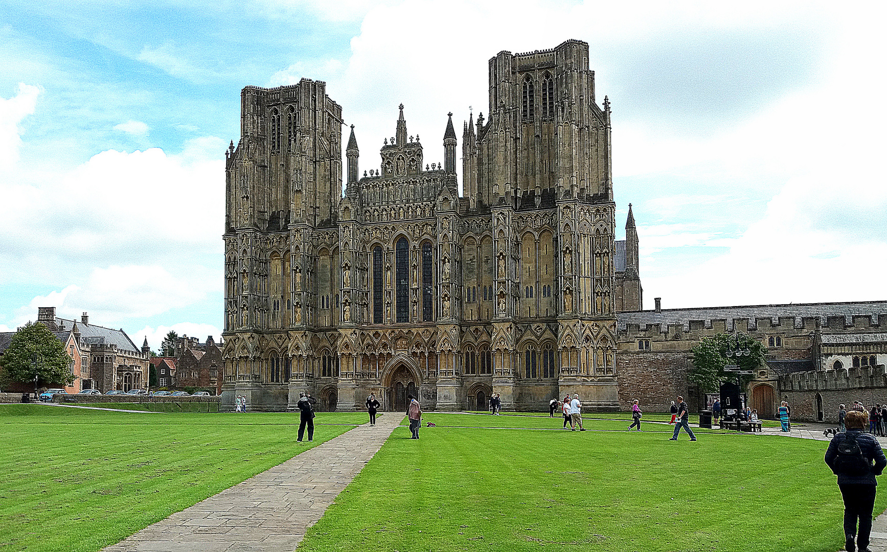 Cattedrale di Wells...campagna inglese della contea di Somerset