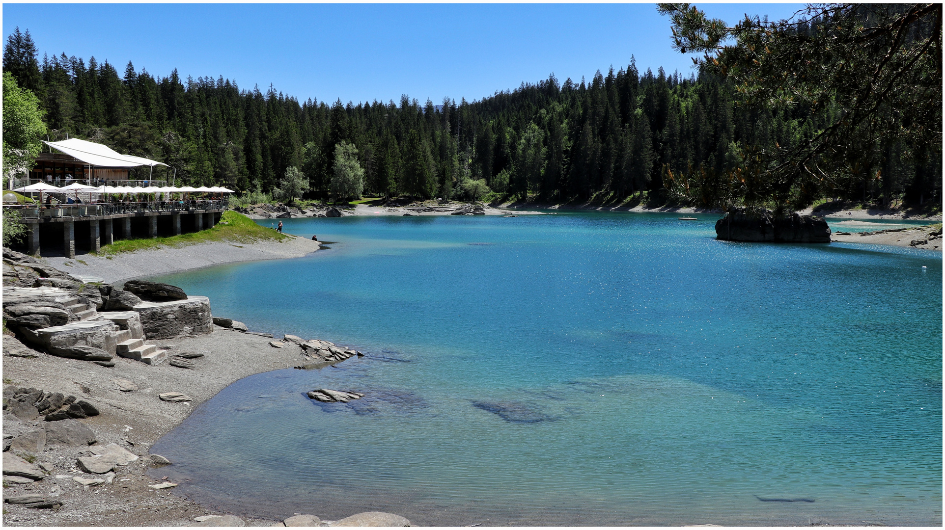 Caumasee in Flims in der Schweiz