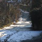 Cavallasca's street with snow