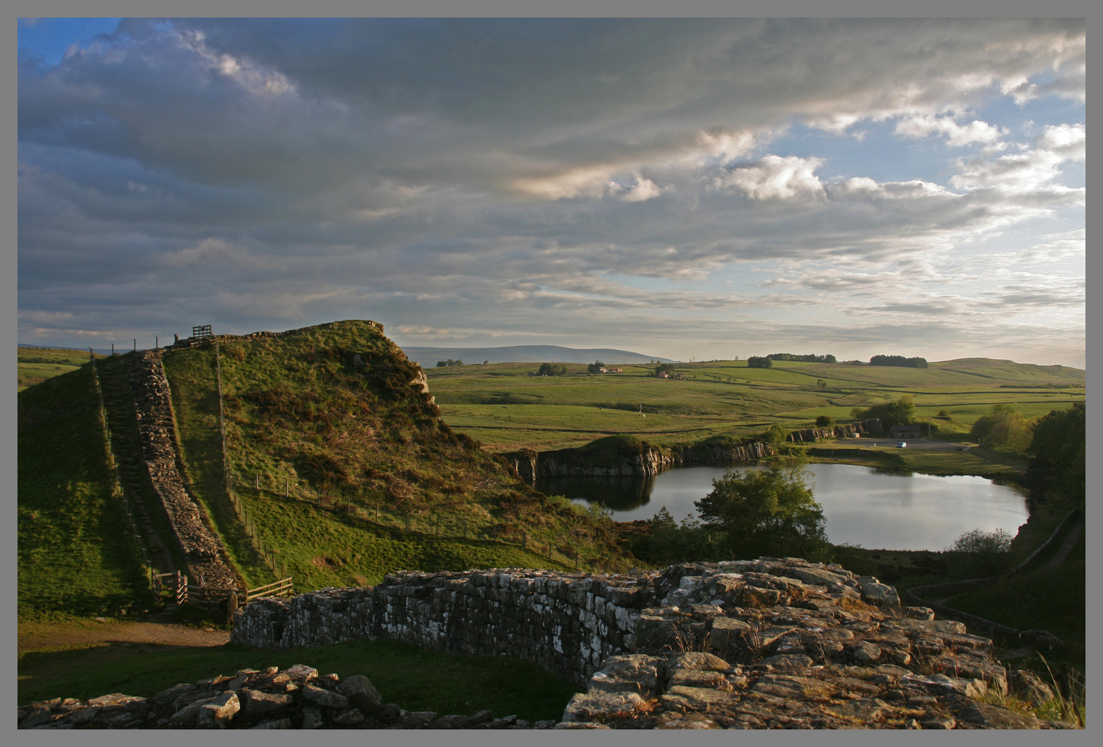 Cawfields Quarry Hadrians Wall evening A2