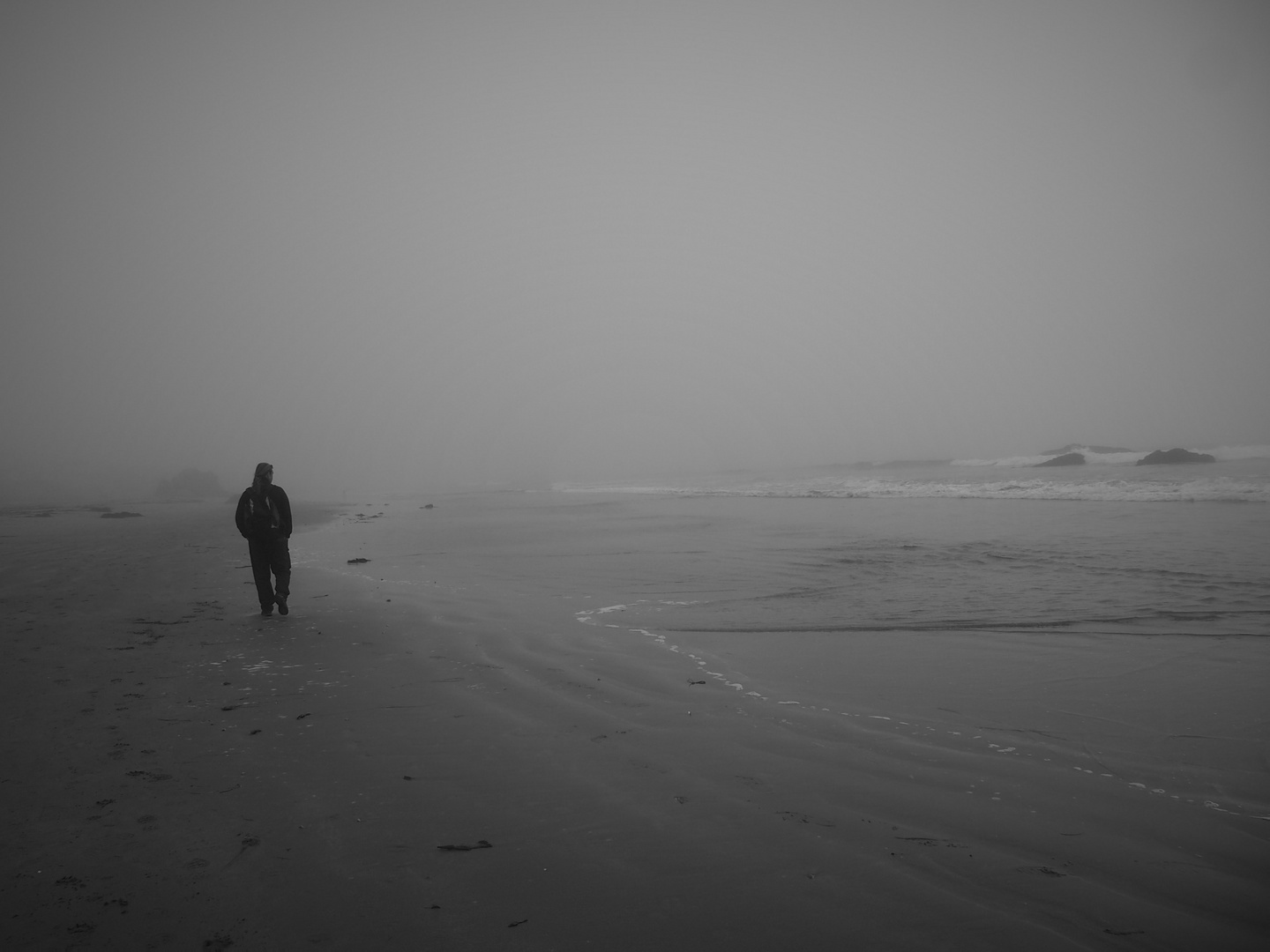 Cayucos Beach im Nebel