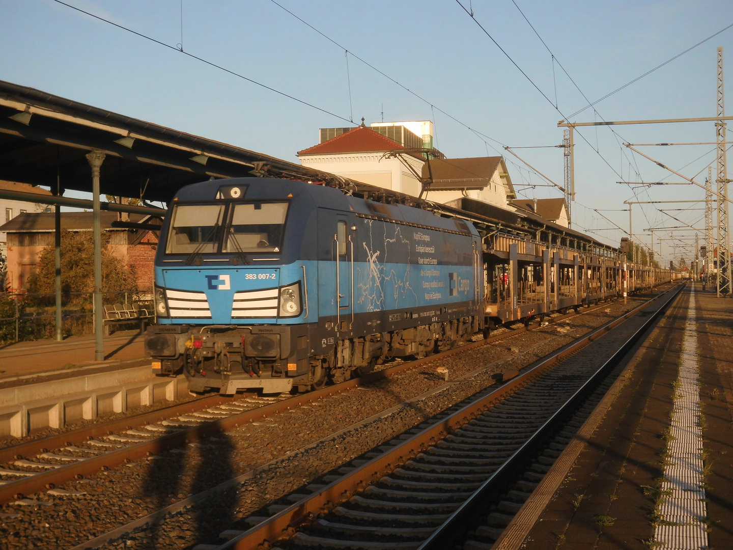 CD Cargo Vectron im Nordhäuser Abendlicht.