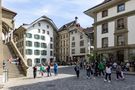 Der Rathausplatz in Bern by Bernhard Eichenberger