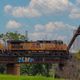 C44-9W UP 6060 und 6200 auf der Trinity River UP Railroad Bridge