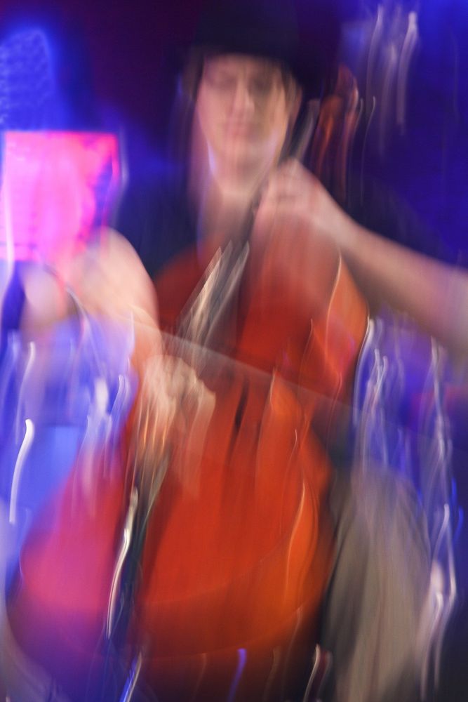 Cellist in Bewegung