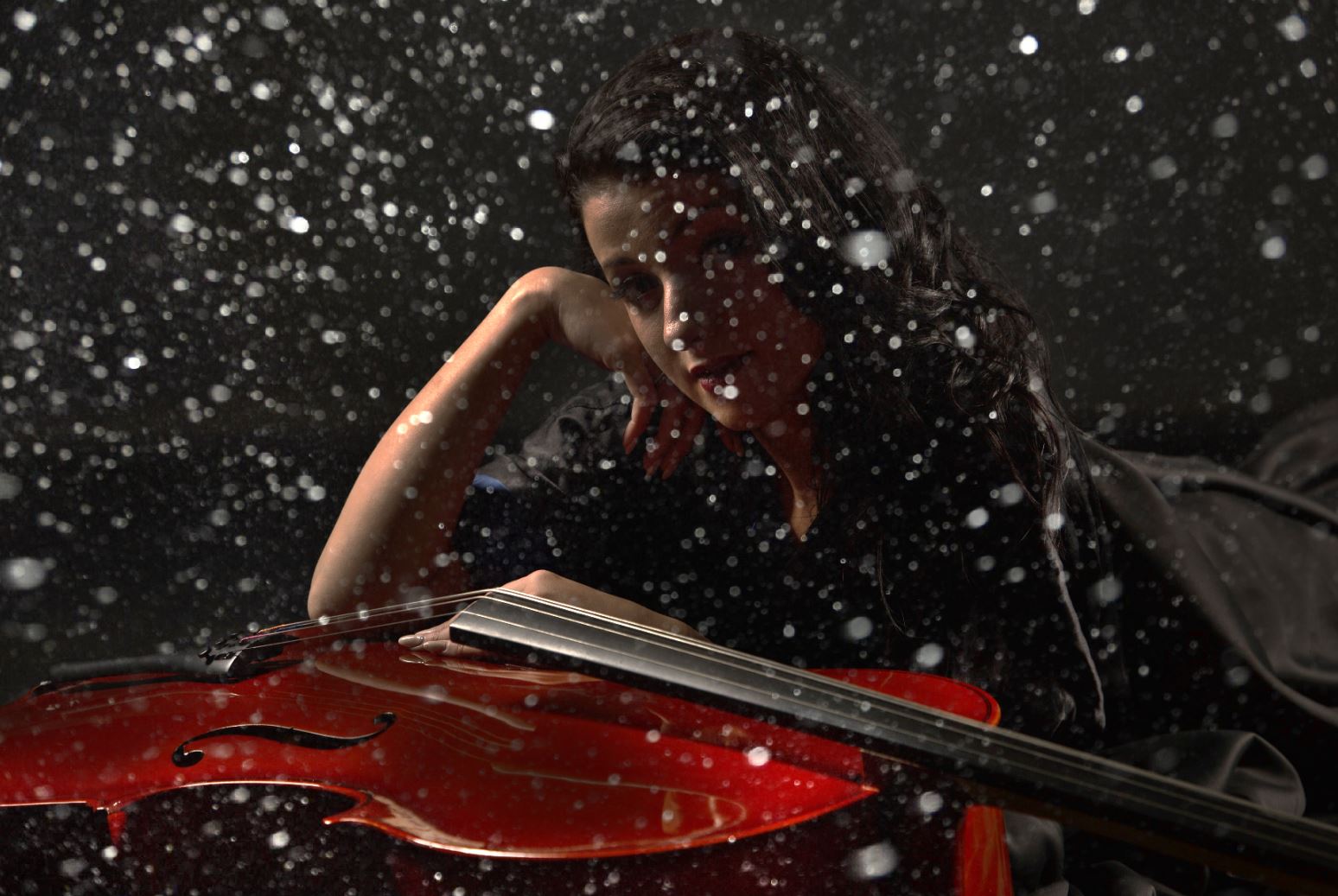 Cello im Schnee