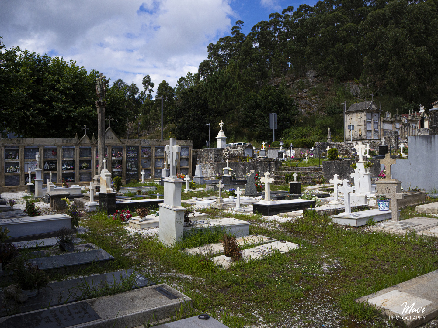 Cementerio romántico de Portomarín.
