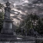 Cemetery at night