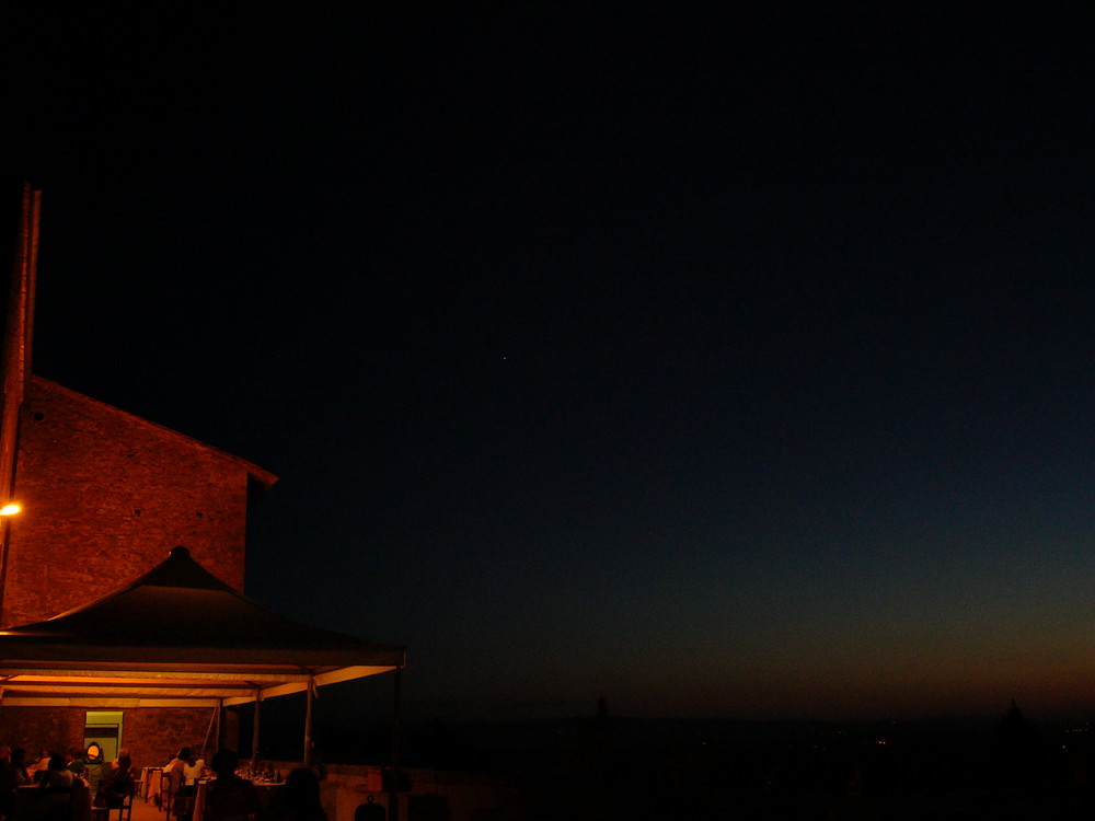 Cena tramonto e Giove