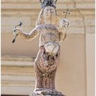 Centauressa auf dem Barockbrunnen von 1635 in Taormina (Sizilien)