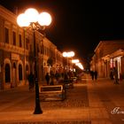 Center of Shkodra at night....