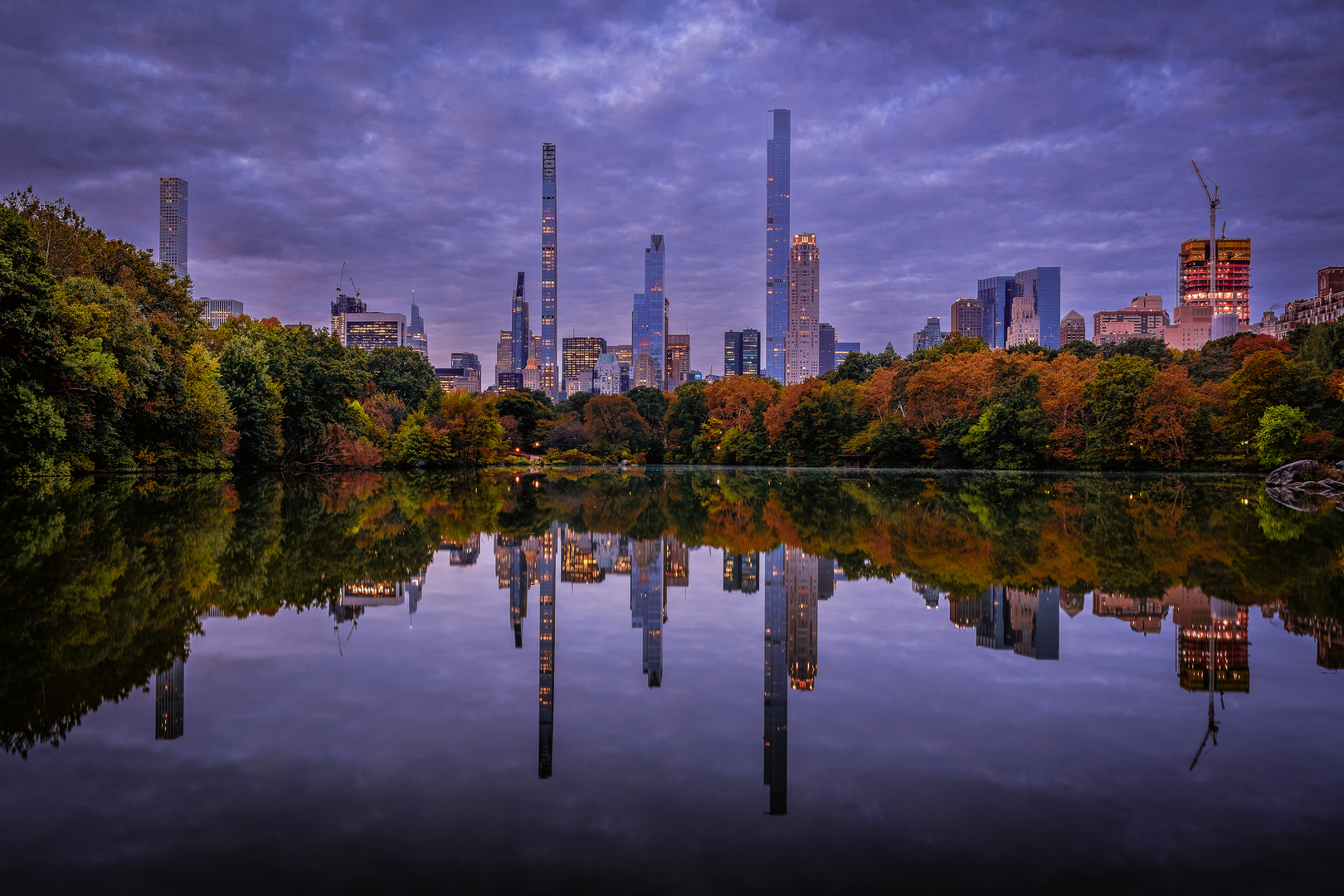 Central Park gespiegelt