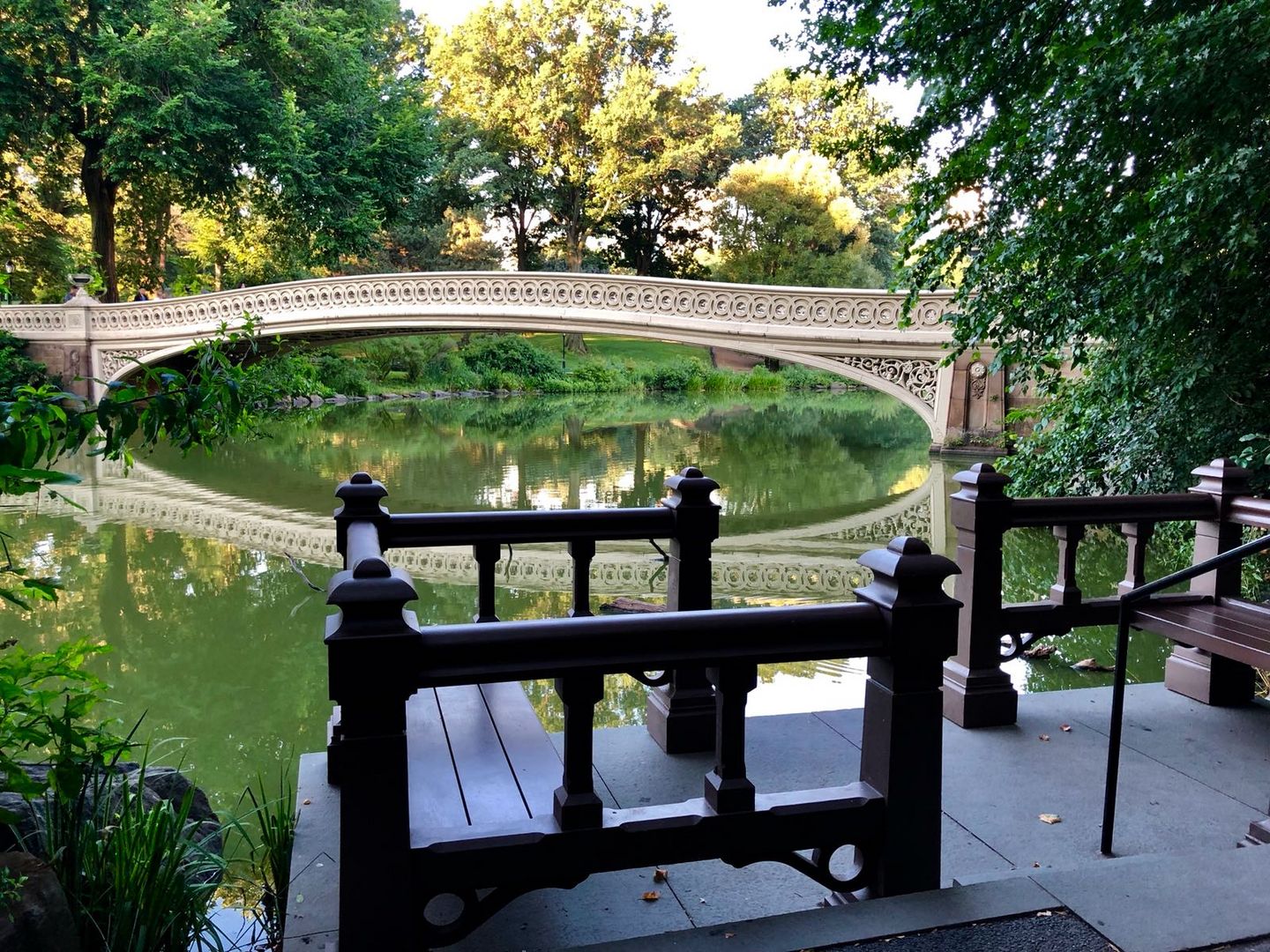 Central Park NY early morning Bow Bridge