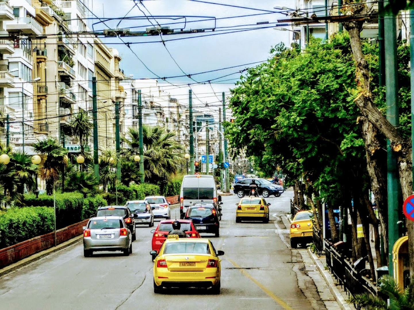 central road in Athens 