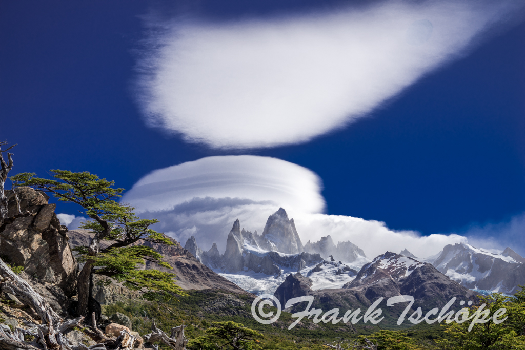Cerro Fitzroy hidden behind clouds