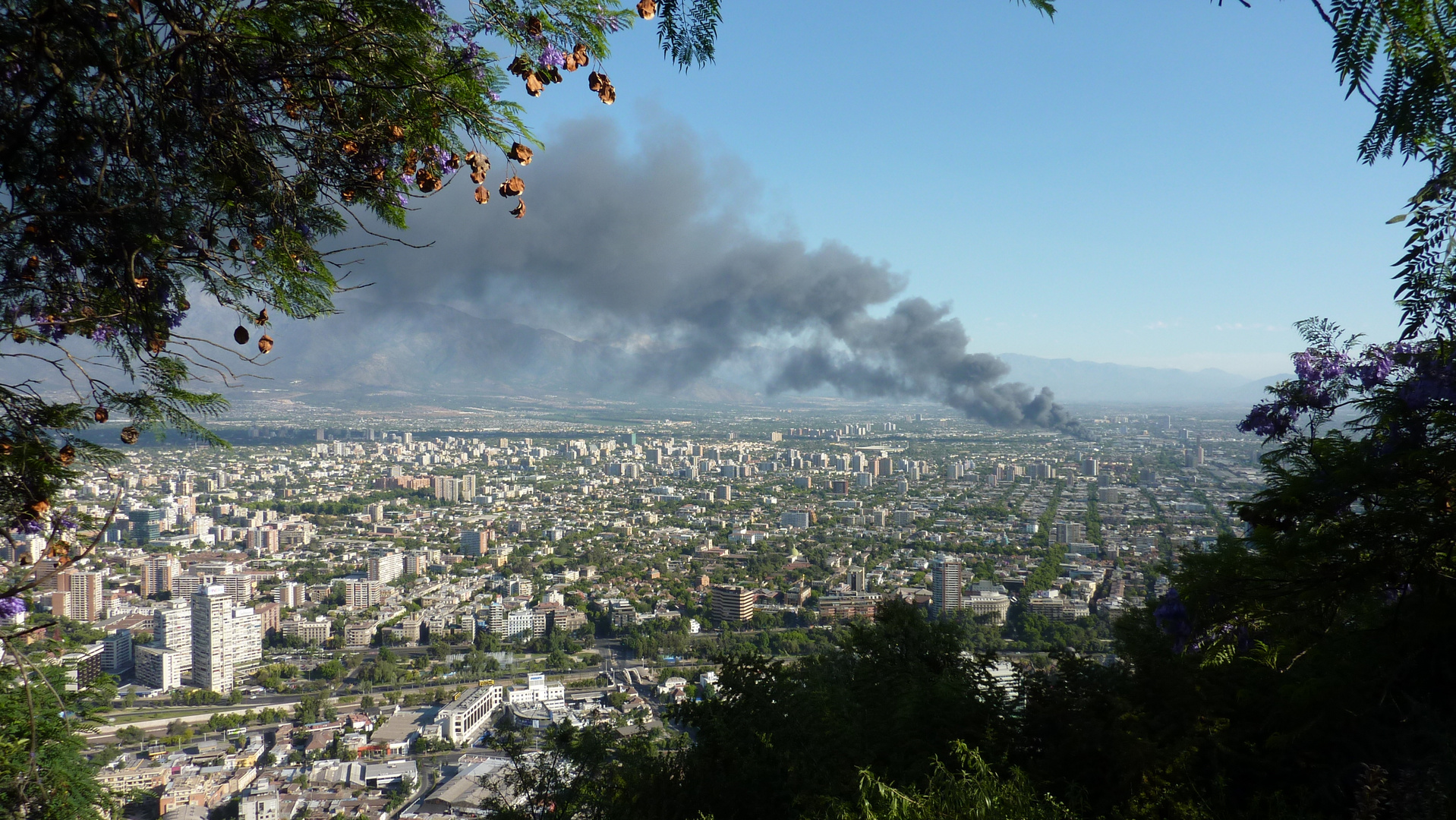 Cerro San Cristóbal - Es brennt