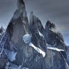 Cerro Torre bei bedecktem Wetter