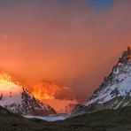 Cerro Torre hiding at dawn