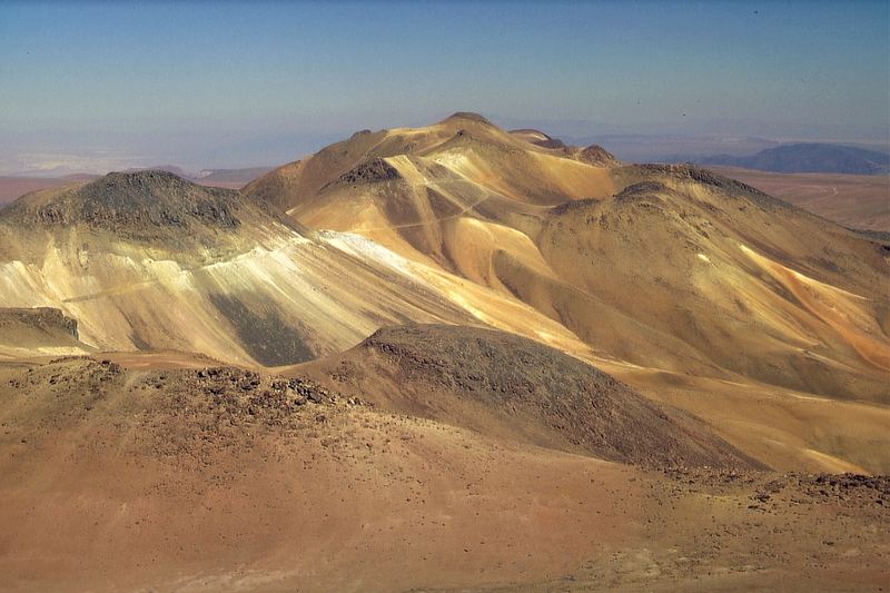 Cerro Zoquete, 5340m, Gipfelblick nach Süden