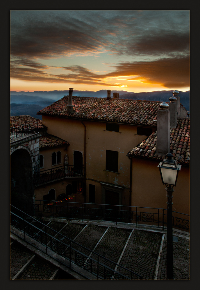 Cervara al tramonto