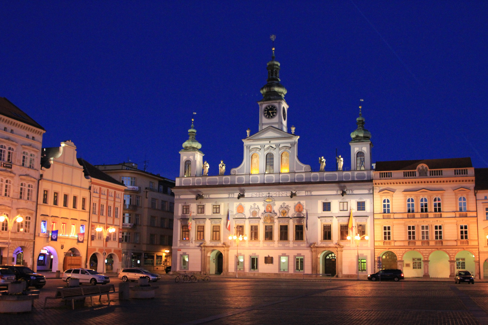 Ceske Budejovice (Budweis) kurz vor Sonnenaufgang 5