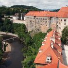 Cesky Krumlov - Blick vom Schloss auf die Moldau