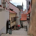 Cesky Krumlov-Gasse vom Burghof