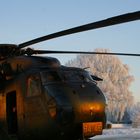 CH 53 G im eisigen Sonnenaufgang