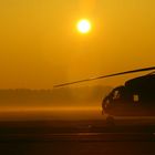 CH 53 G im Sonnenaufgang