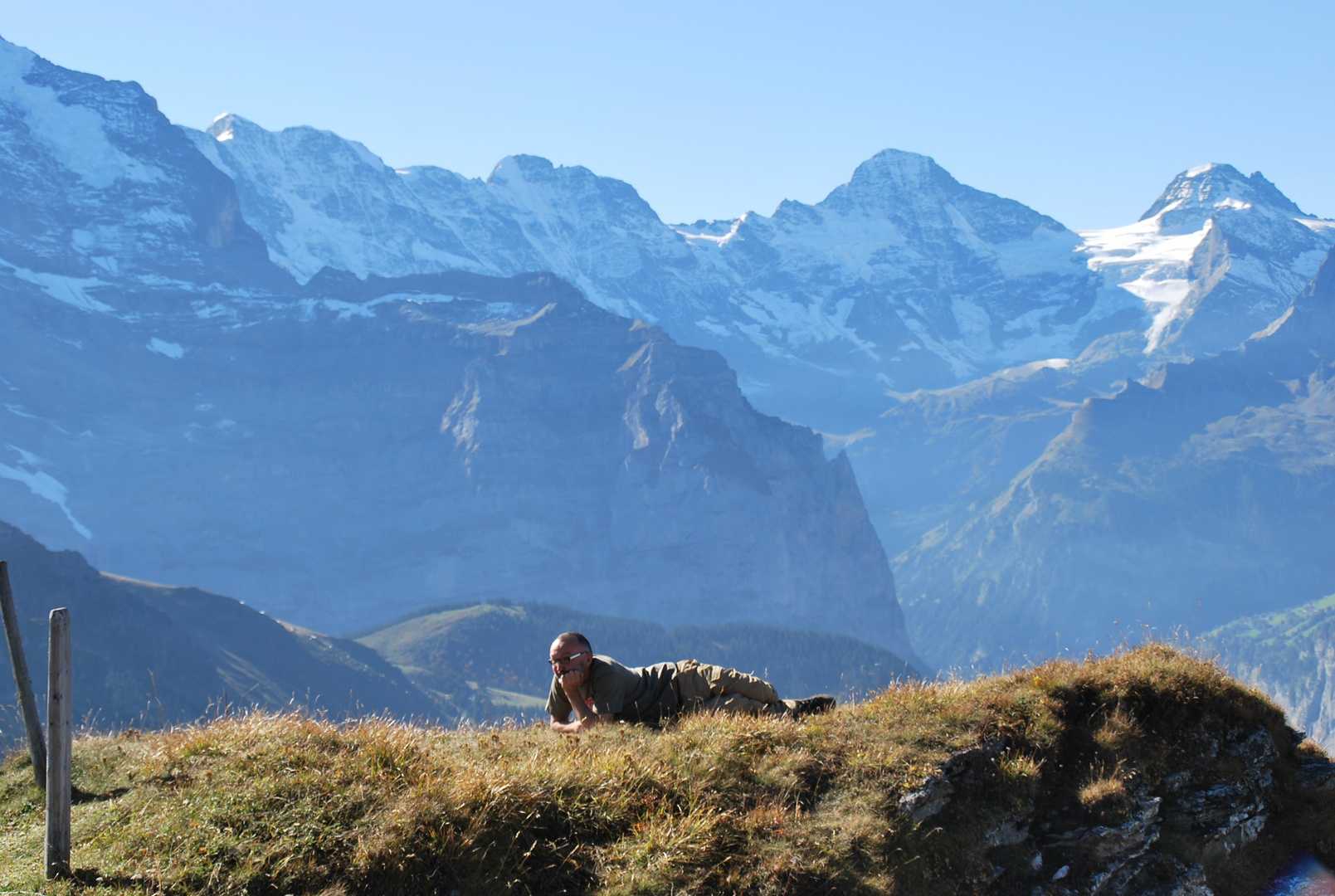 CH-Alpen Berner Oberland, Mönch, Jungfrau + Eiger