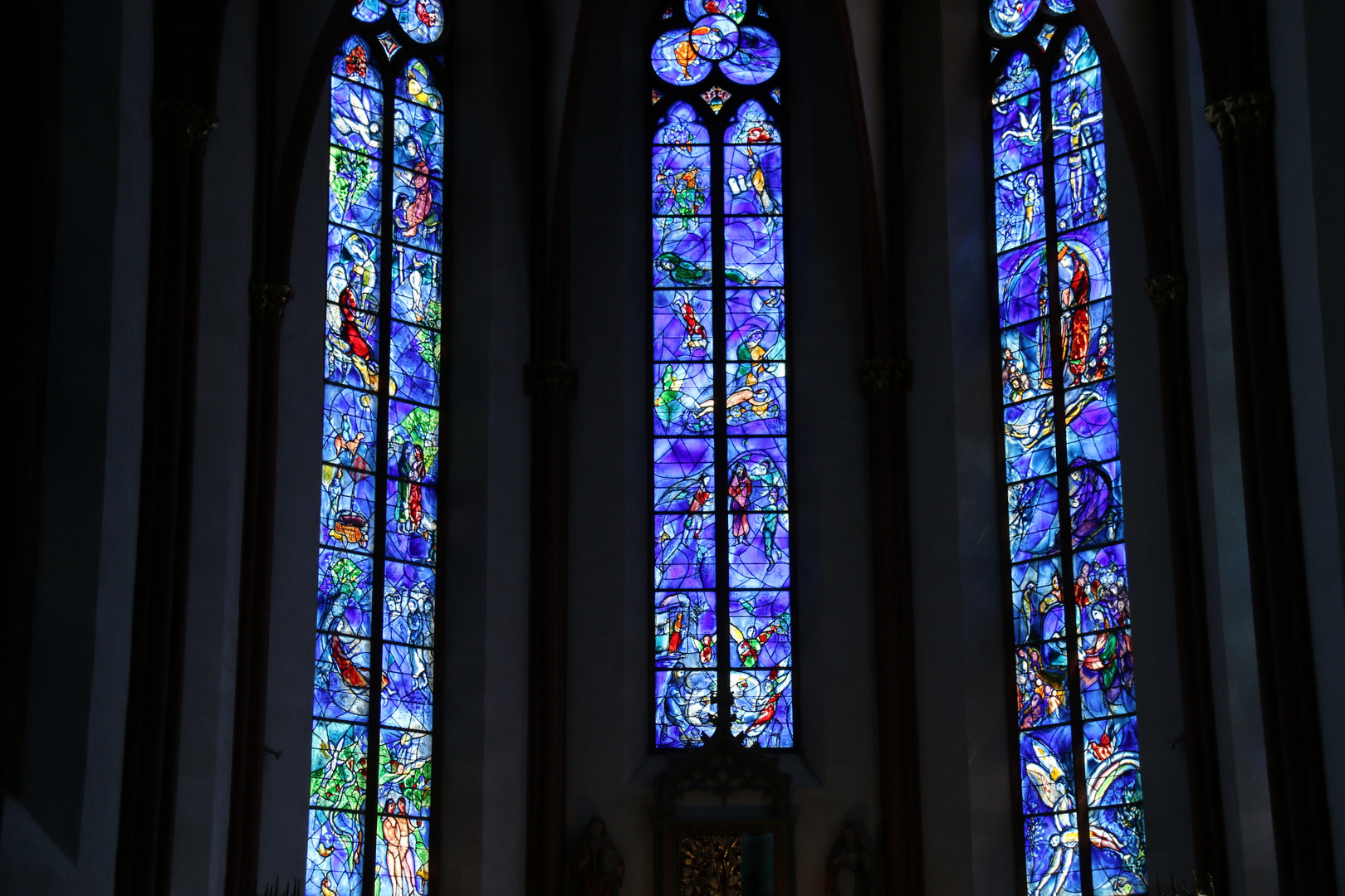 Chagall-Chorfenster in St.Stephan Mainz