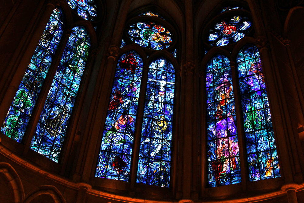 Chagallfenster in der Kathedrale von Reims