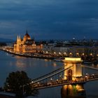 Chain-Bridge and Parliament Budapest