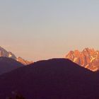 Chaine du Mont-Blanc au coucher du soleil