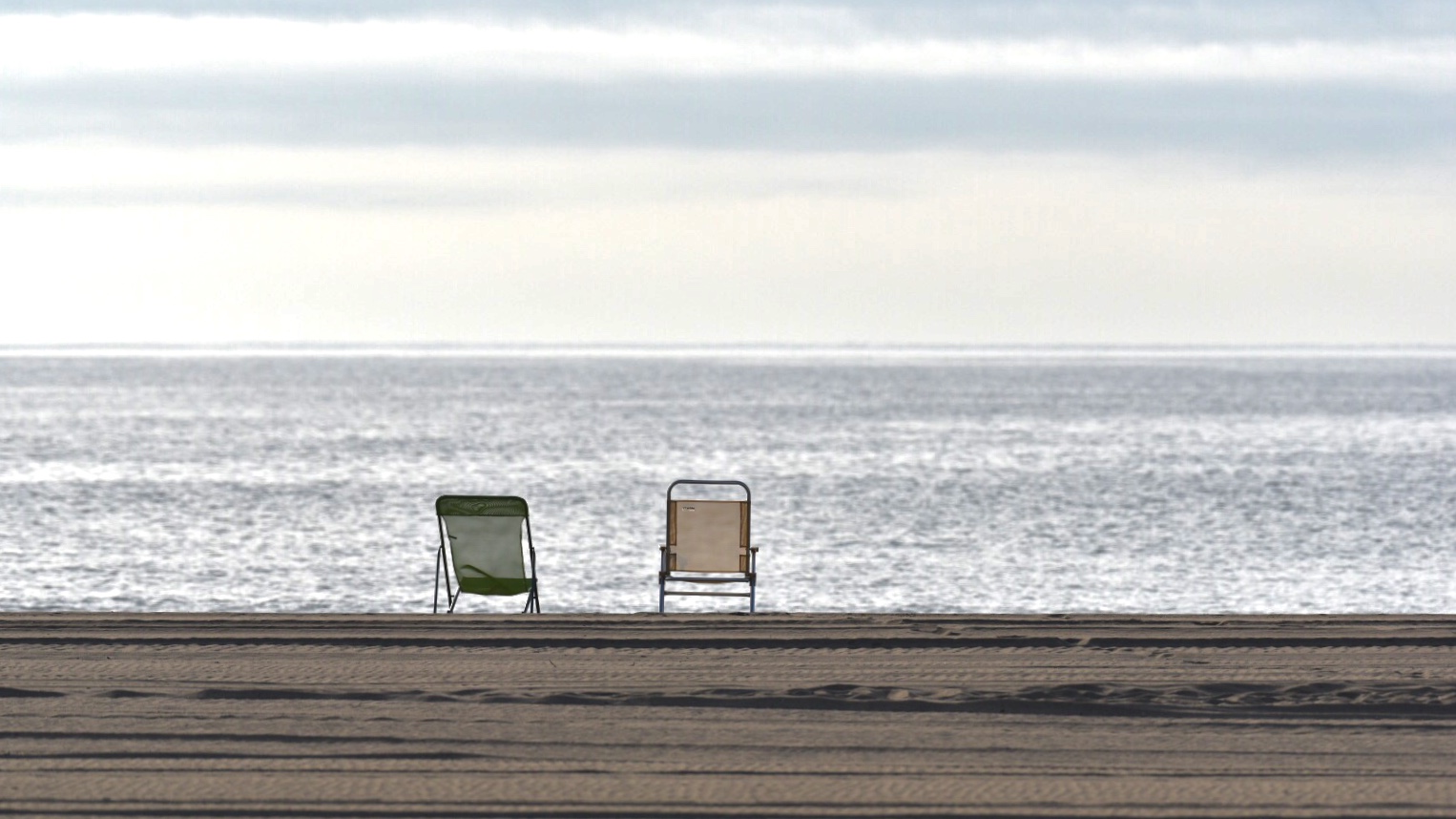 chairs at the beach, waiting