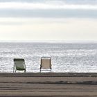 chairs at the beach, waiting