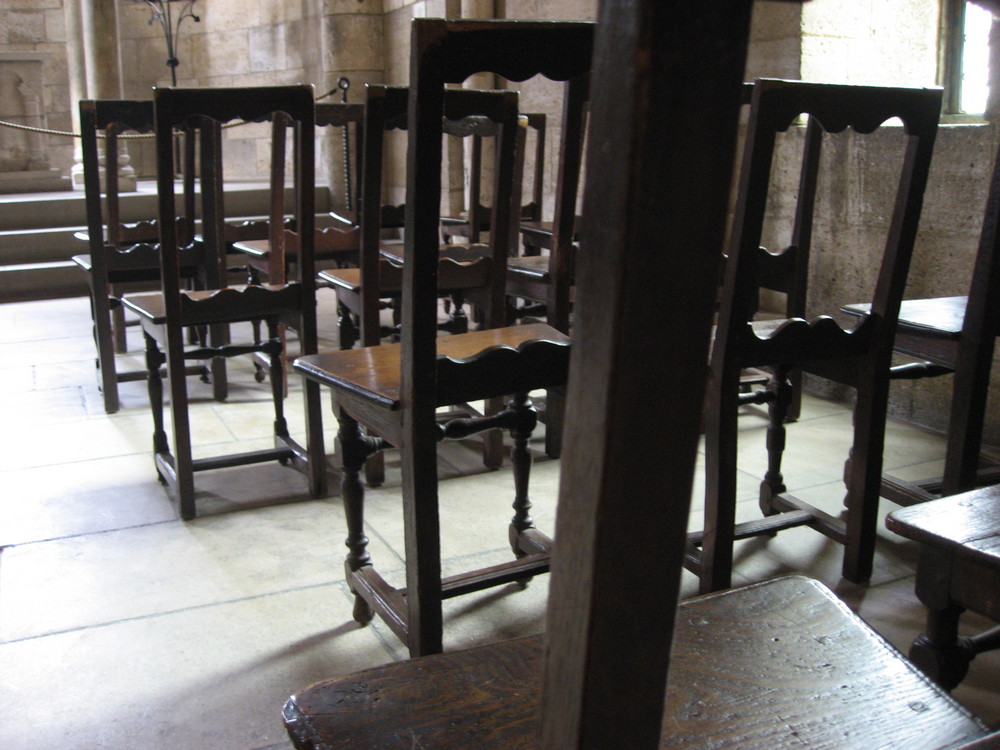 chairs in the chapel