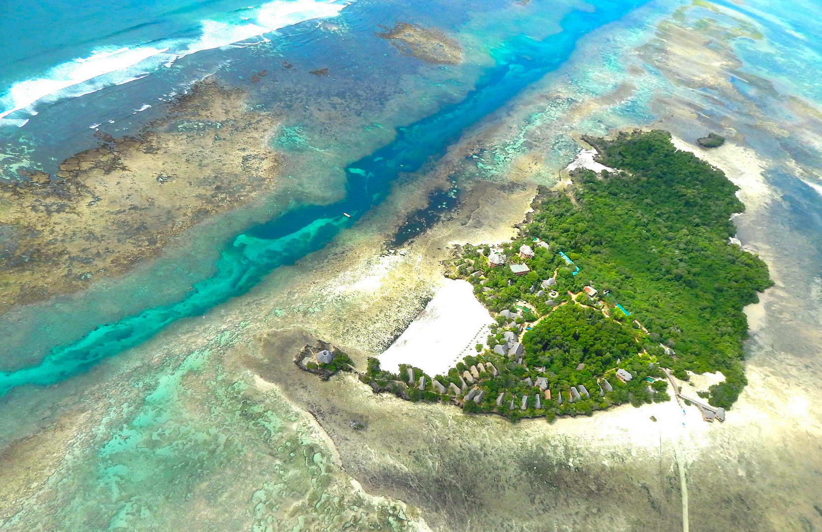 Chale Island , Luftaufnahme