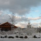 Chalet sous la neige.