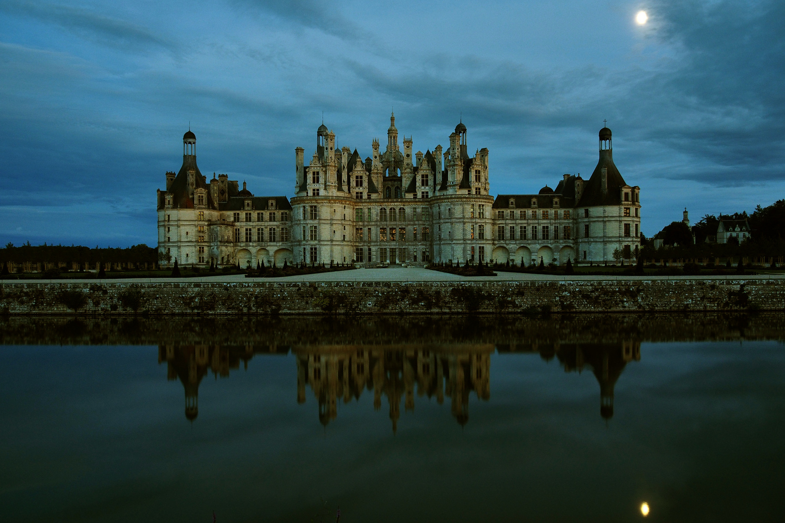 Chambord bei Mondlicht