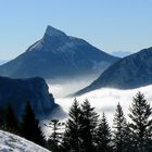 Chamechaude depuis le secteur du col de la ruchère en Chartreuse.