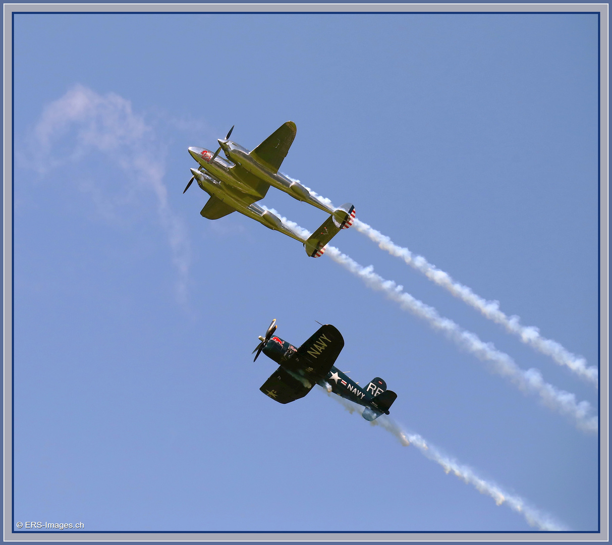 Chance Vought F4U-4 Corsair + Lockheed P-38L Lightning, Mollis (69) ©