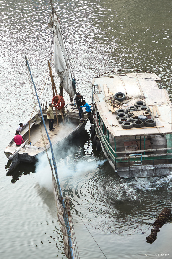 changing between ferries 