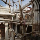 Chantier dans un temple du Rajasthan.