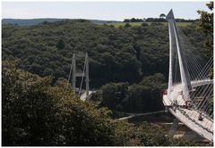 " Chantier du pont de Térénez au dessus de l'Aulne "