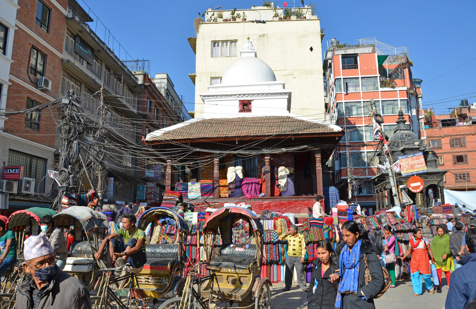 Chaos in der Altstadt von Kathmandu