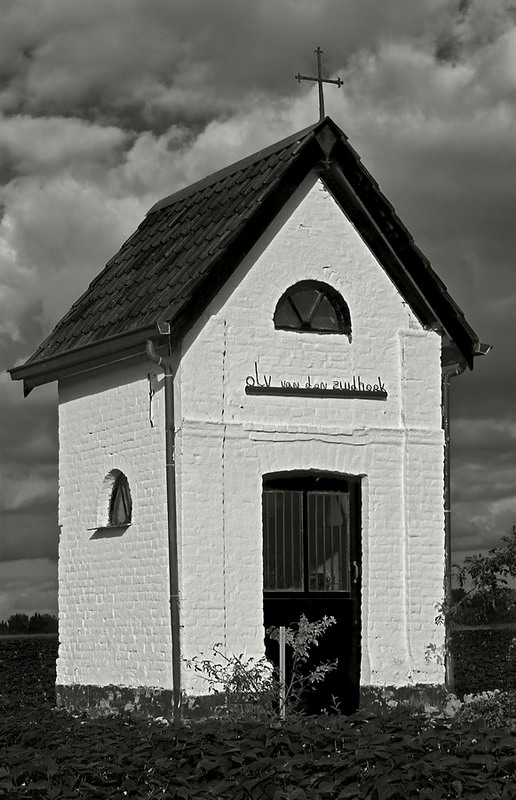 Chapel in Field (B&W version)